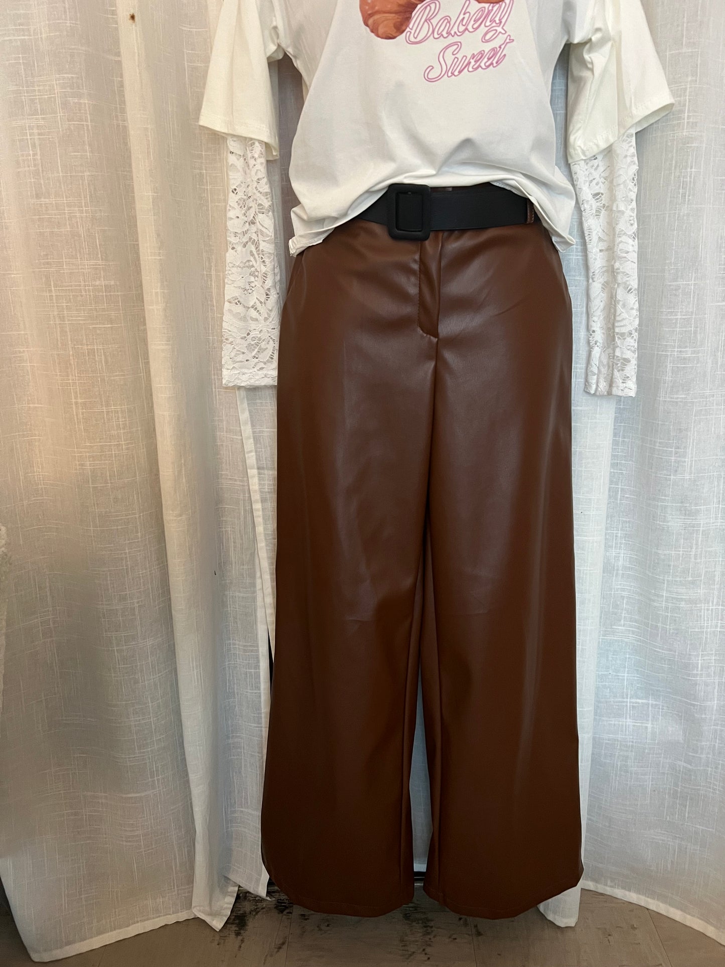 Pantalon large Similicuir Sharly- The Phénix Styles