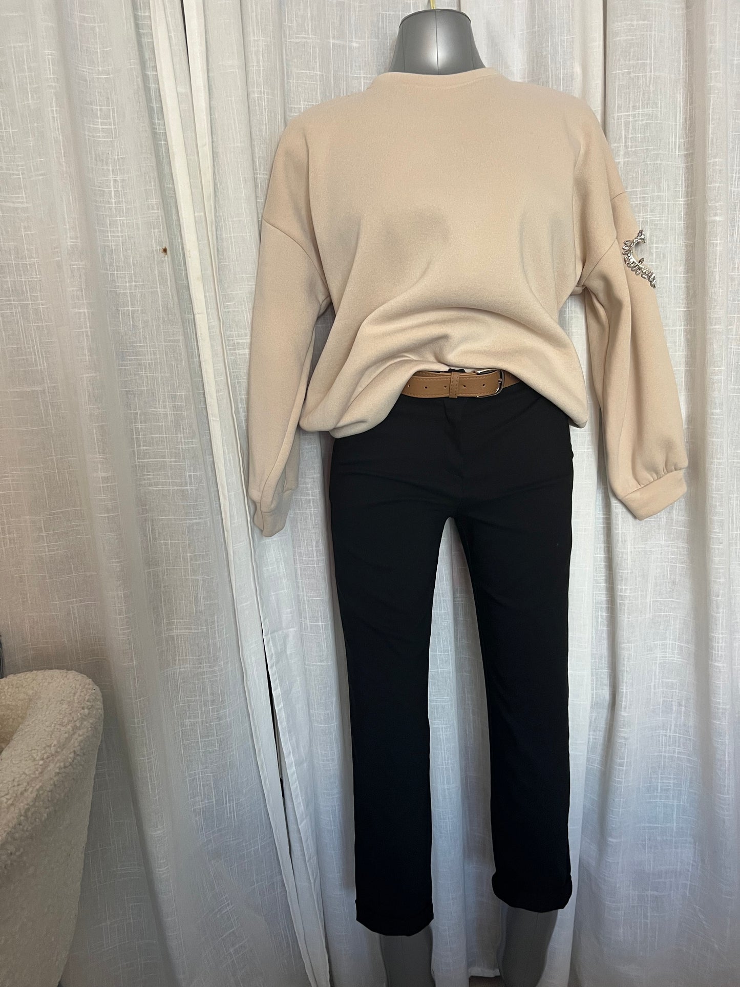 Pantalon 7/8 styles carottes+ ceinture Lana-The Phénix Styles