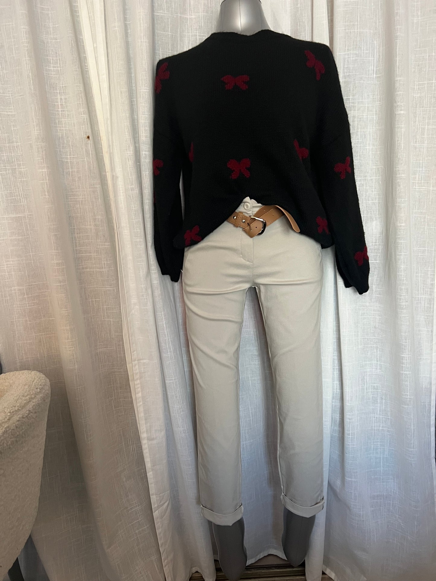 Pantalon 7/8 styles carottes+ ceinture Lana-The Phénix Styles