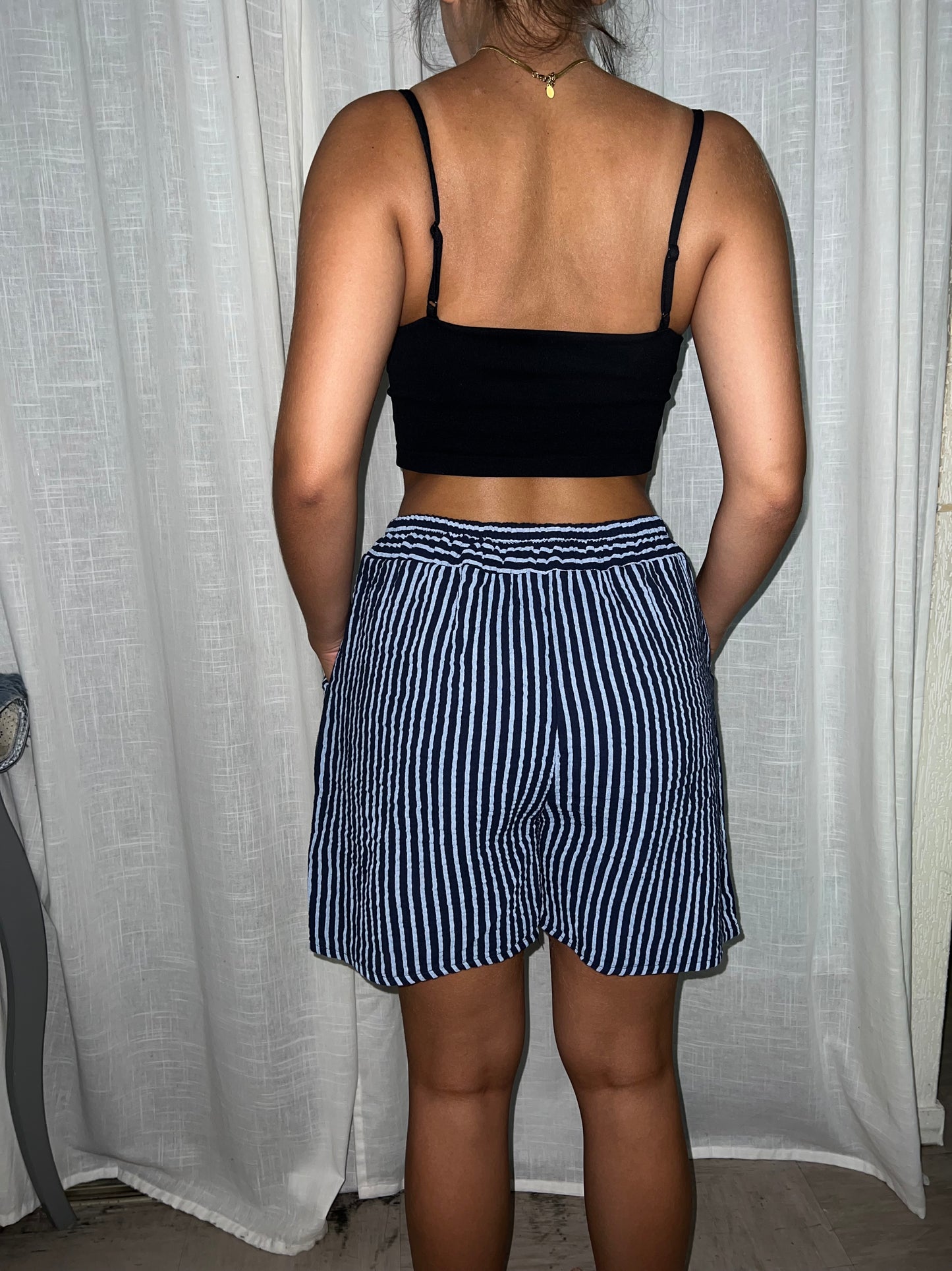 Short-rayures gaz de coton CLÉOPÂTRE-The Phénix Styles