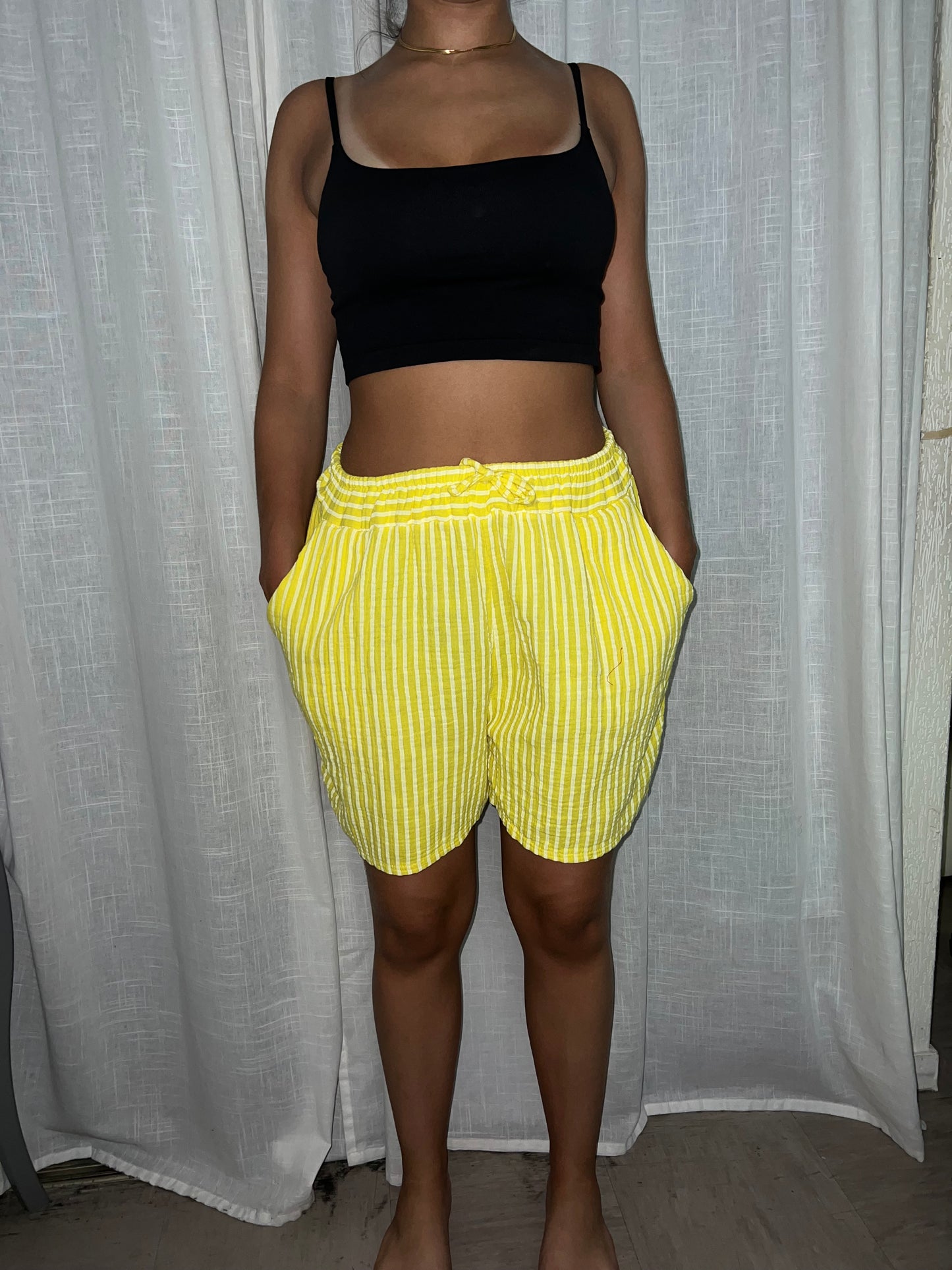 Short-rayures gaz de coton CLÉOPÂTRE-The Phénix Styles