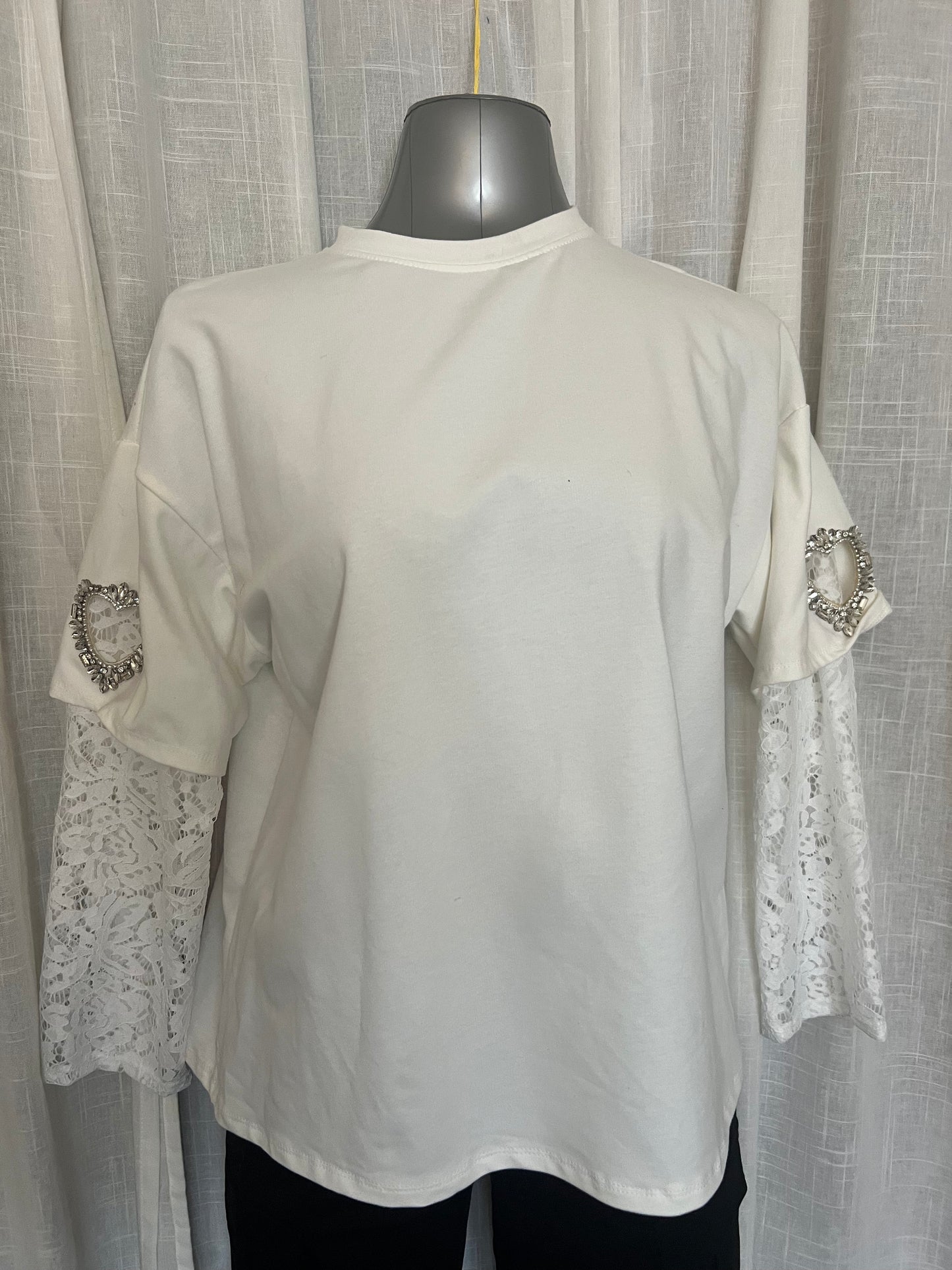 T-Shirt dentelle cœur ❤️-The Phénix Styles