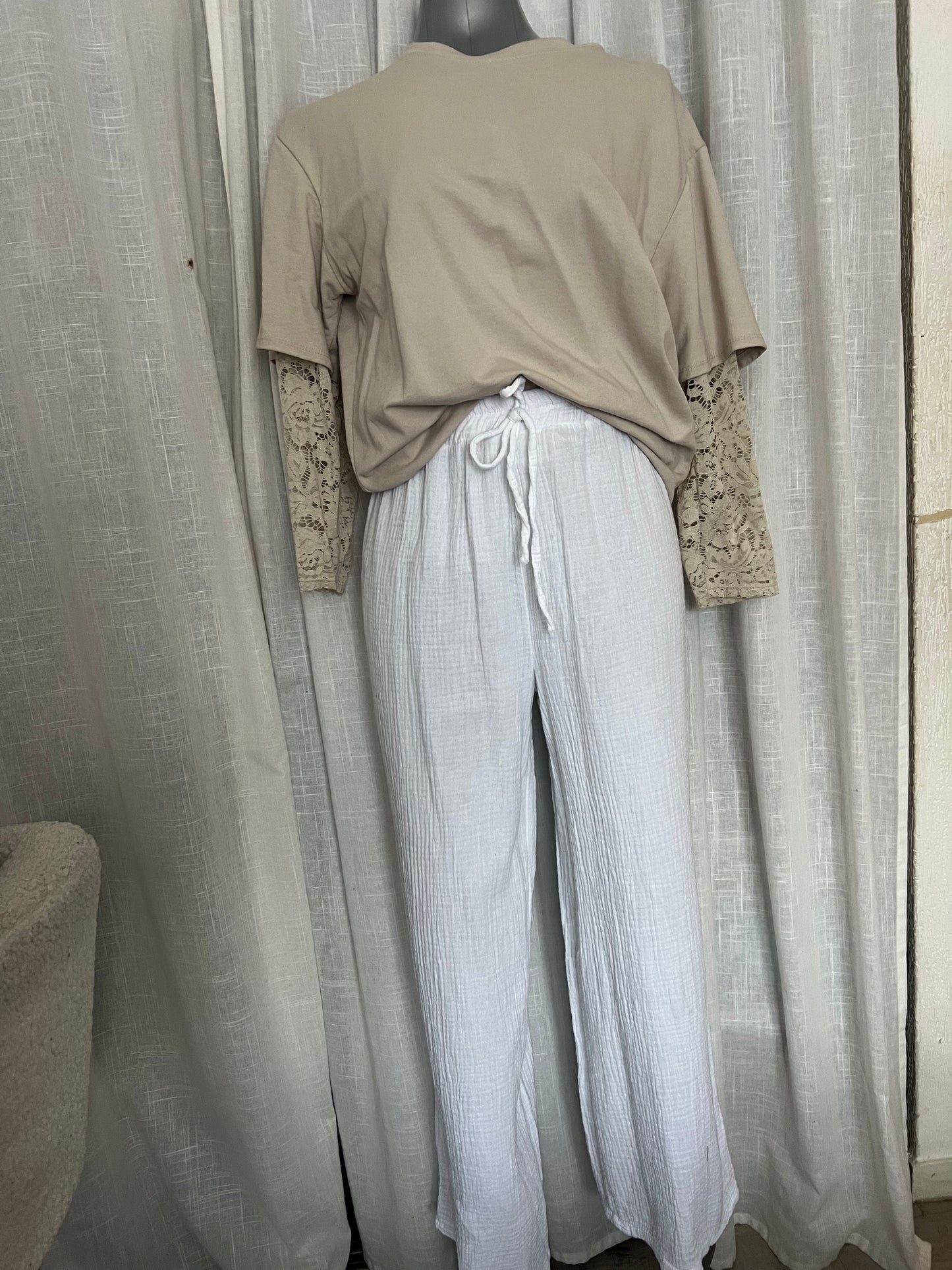Pantalon Julia gaze de coton-The Phénix Styles
