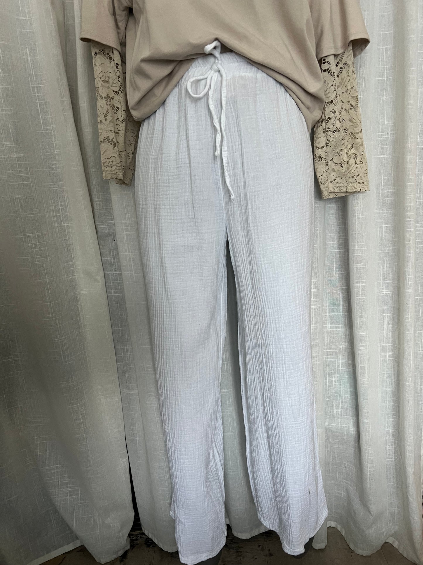 Pantalon Julia gaze de coton-The Phénix Styles
