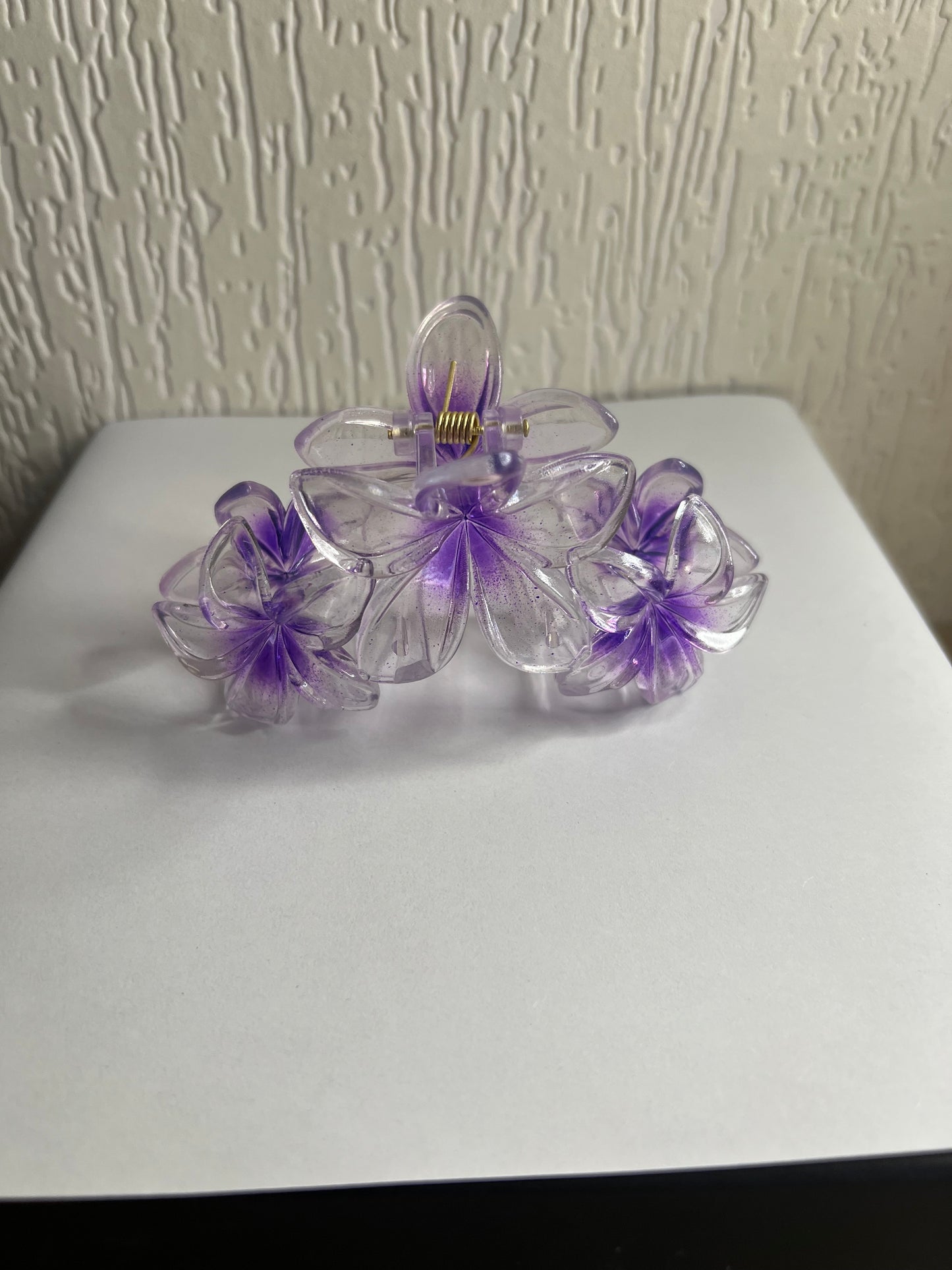 Pince à cheveux fleur transparente-The Phénix Styles