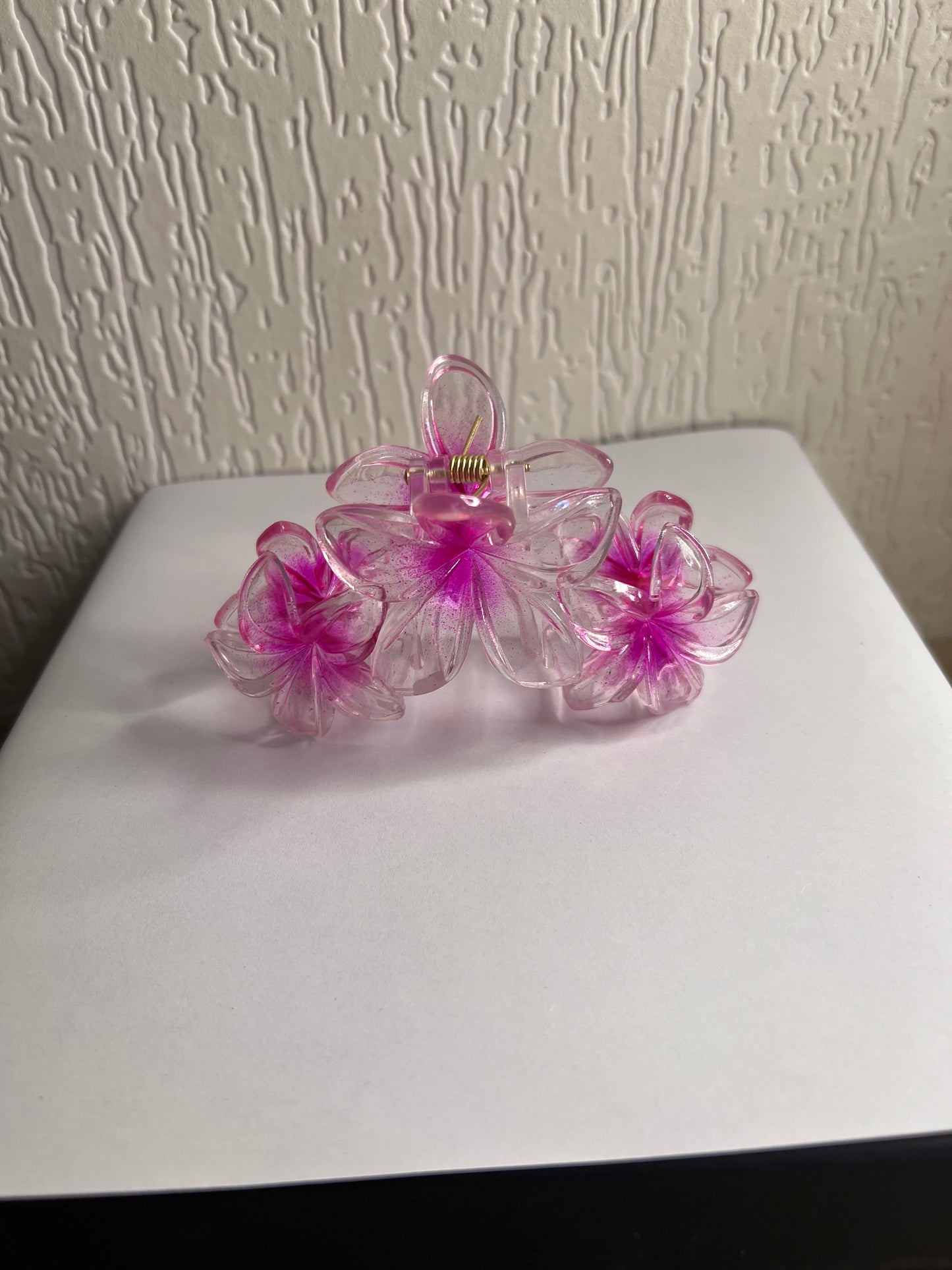 Pince à cheveux fleur transparente-The Phénix Styles