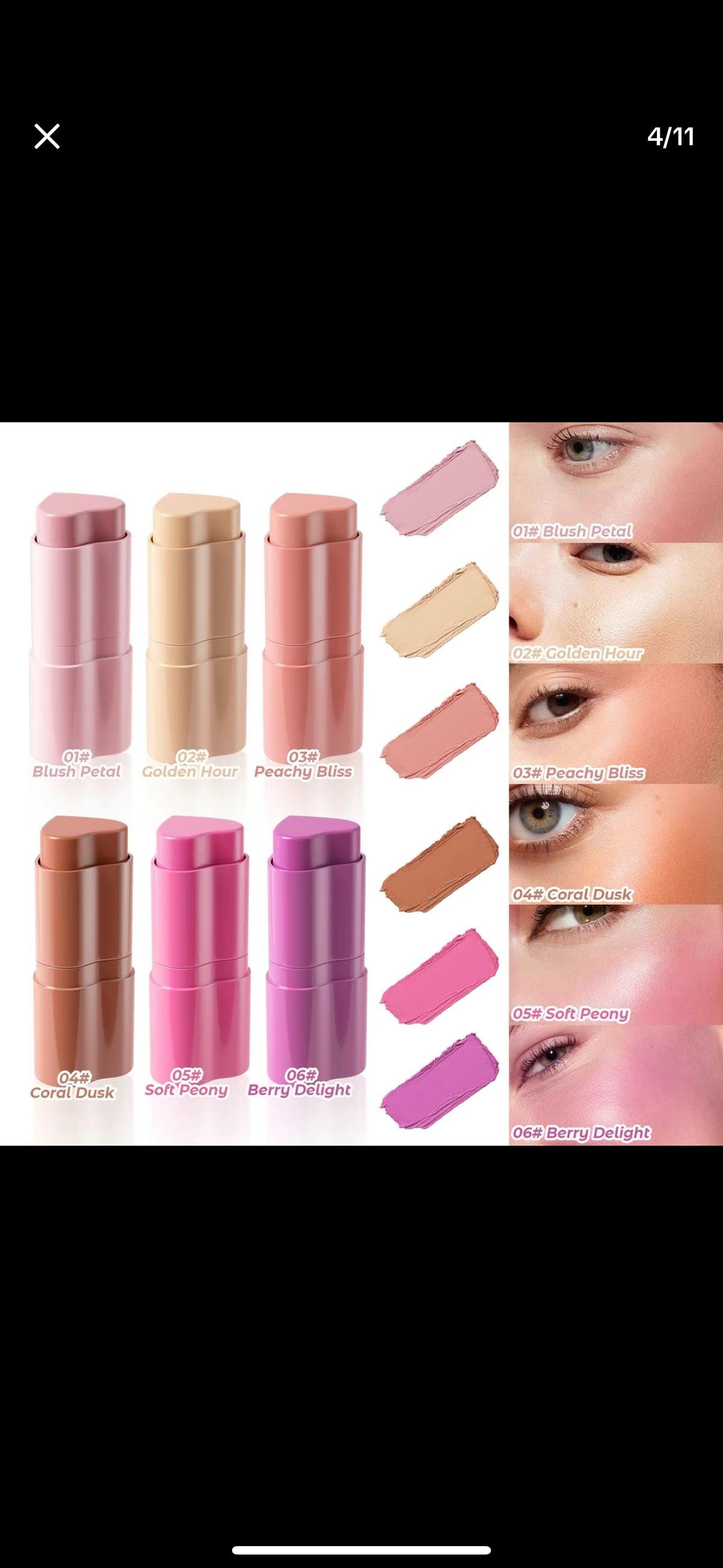 Bâton de Blush stick Cœur -Young Vision-The Phénix Styles