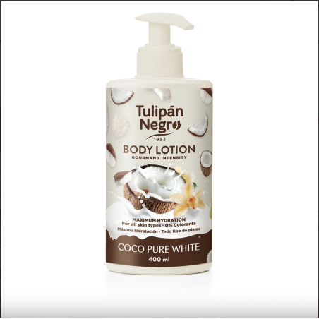 CRÈME CORPS
LOTION CRÈME TULIPAN NEGRO COCO PURE WHITE 400ml-The Phénix Styles