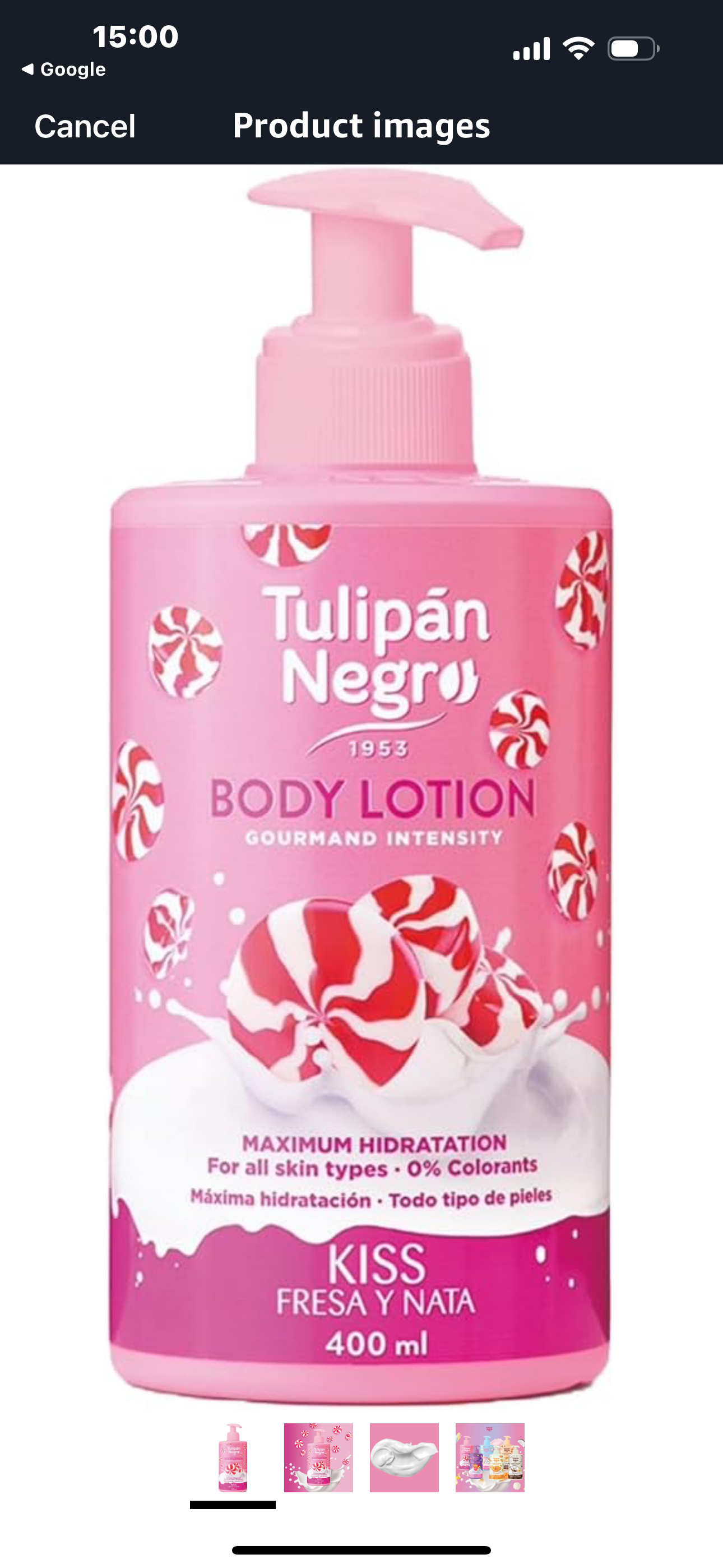 BODY LOTION FRAISE ET CRÈME 400ML-TULIPAN NEGRO-The Phénix Styles