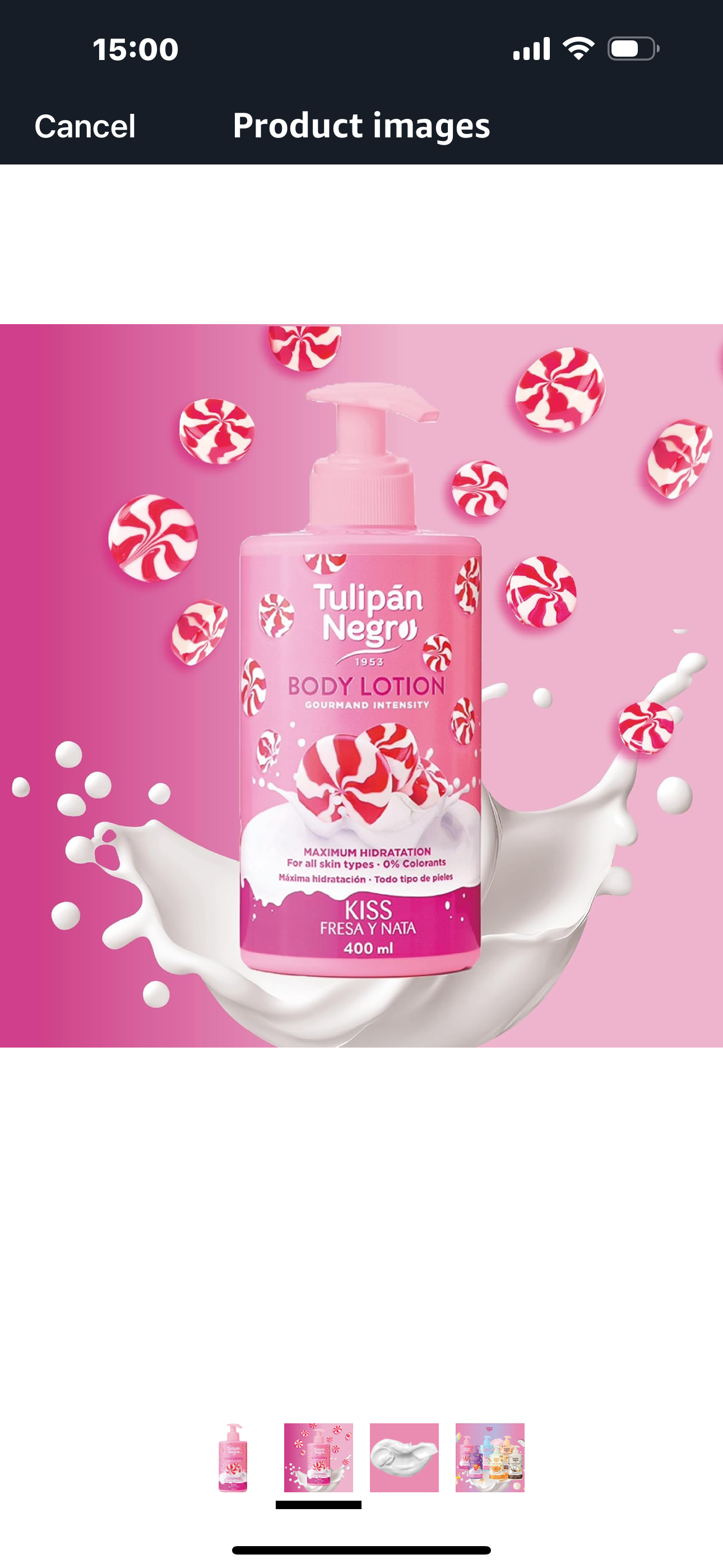 BODY LOTION FRAISE ET CRÈME 400ML-TULIPAN NEGRO-The Phénix Styles