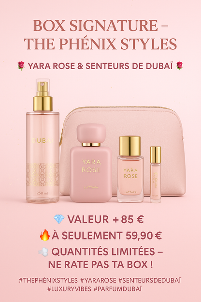 ✨ BOX parfum de Dubaï YARA ROSE– THE PHÉNIX STYLES ✨
