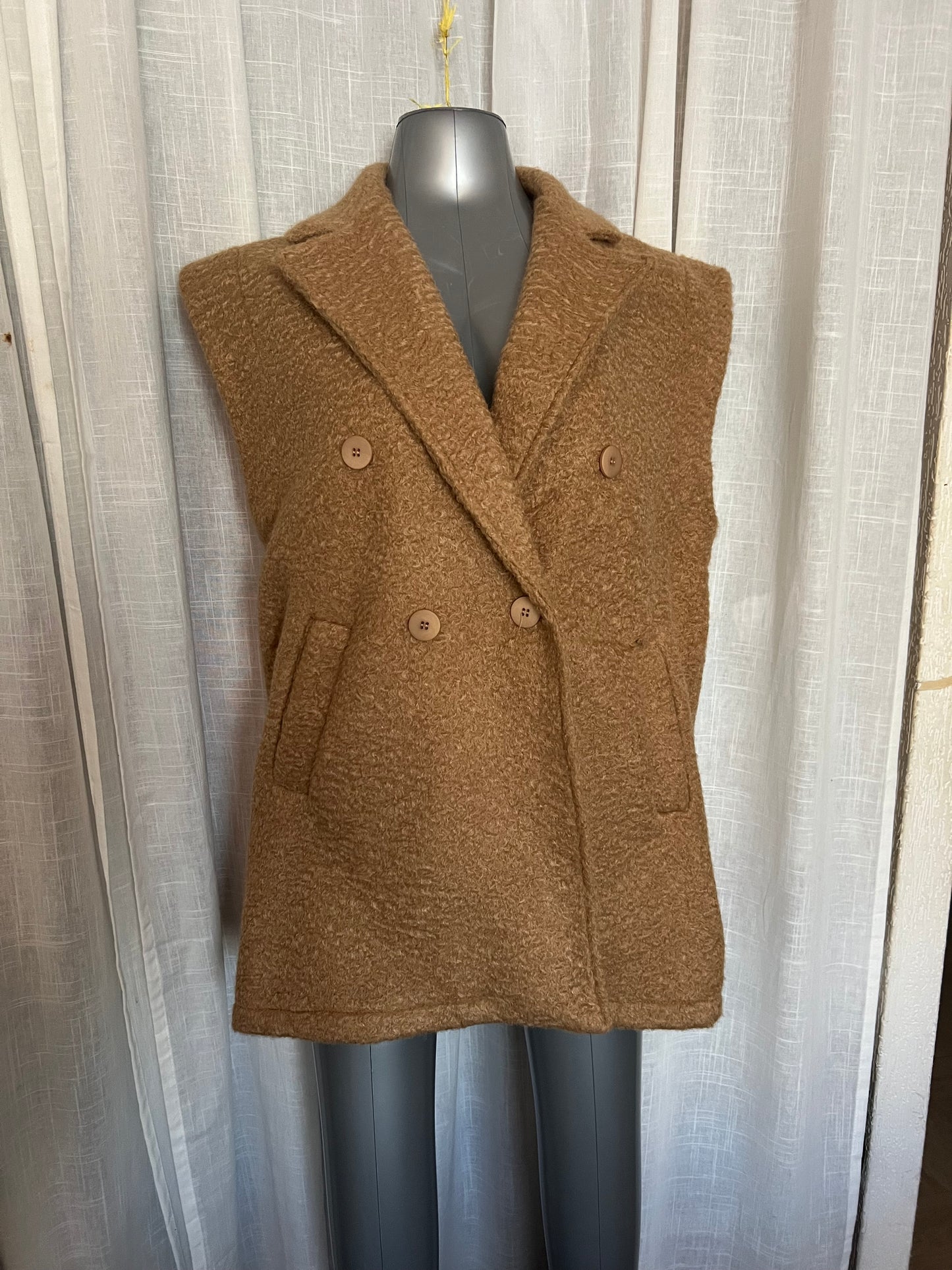 Veste blazer sans manche moumoute Sophie- The Phénix Styles