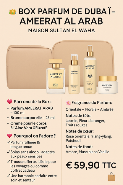 🌟 Box Parfum de Dubaï –AMEERAT AL ARAB 🌟-Maison Sultan El Waha-The Phénix Styles