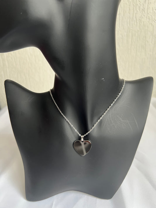 Collier CŒUR XL-Silver-The Phénix Styles