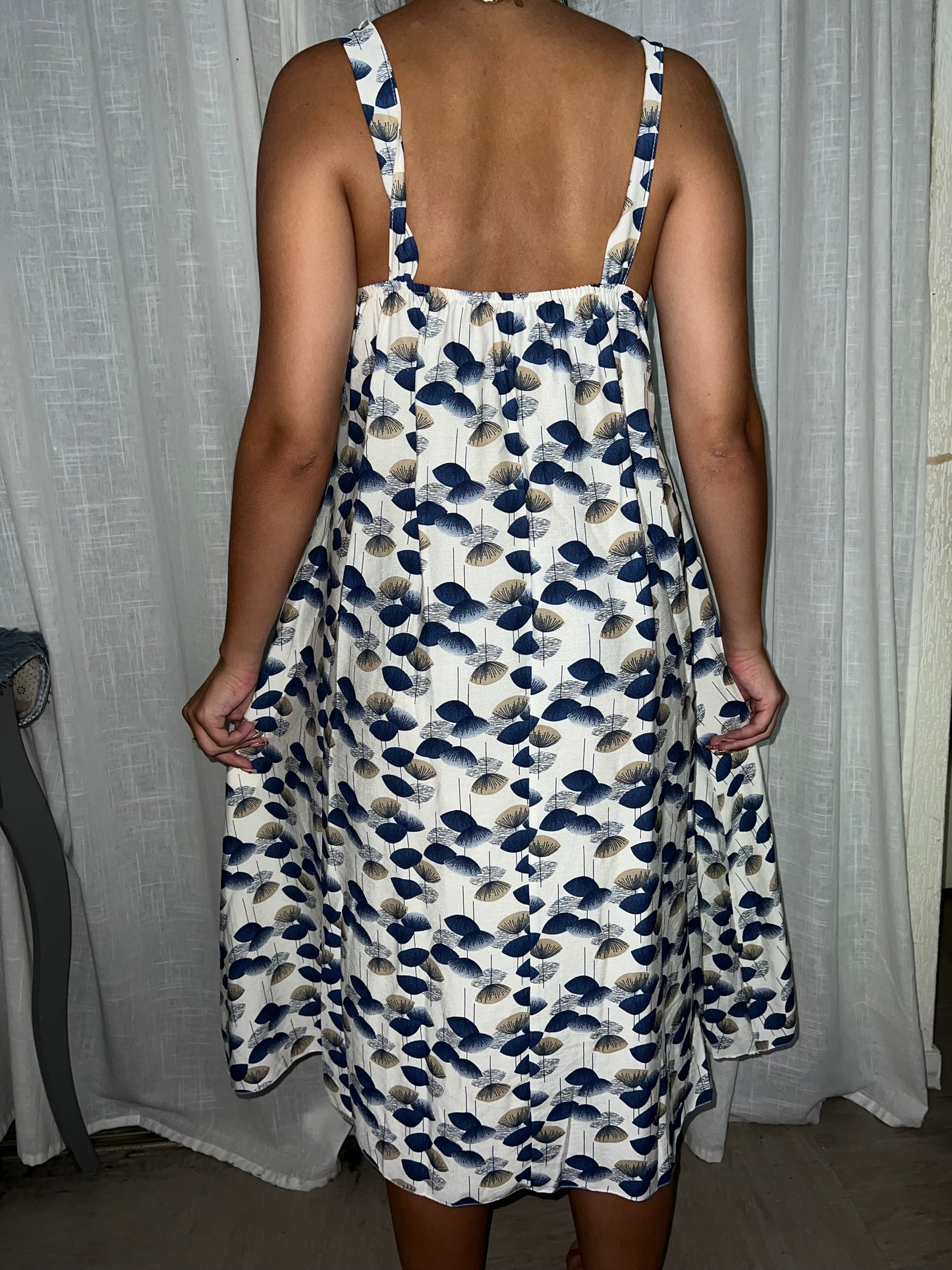 Robe longue Nénuphar à motifs-The Phénix Styles