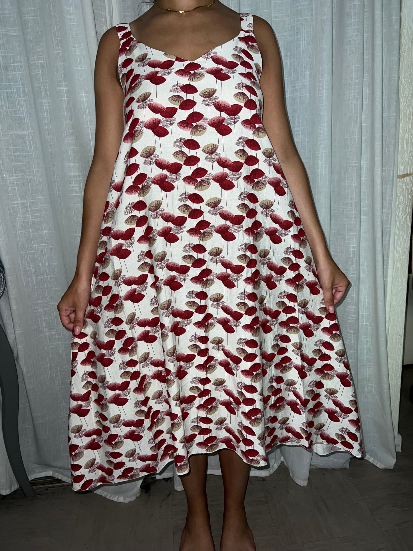 Robe longue Nénuphar à motifs-The Phénix Styles