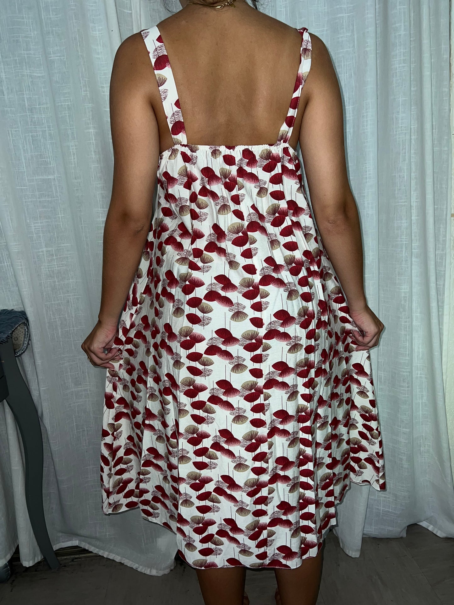 Robe longue Nénuphar à motifs-The Phénix Styles