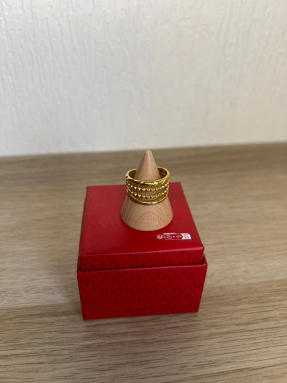 Bague motif perle dorée Tania-The Phénix Styles