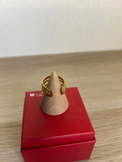 Bague motif perle dorée Tania-The Phénix Styles