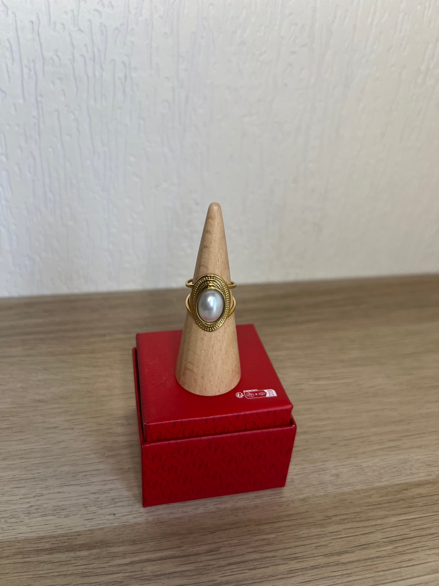 Bague 💍 Perle de nacre blanche-The Phénix Styles