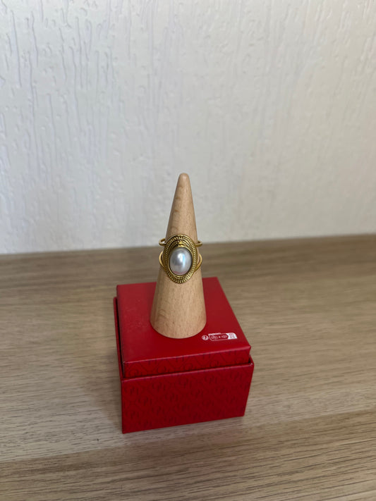 Bague 💍 Perle de nacre blanche-The Phénix Styles