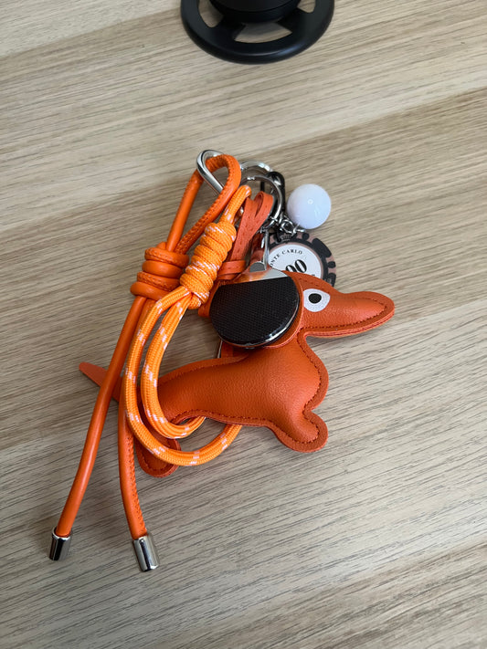Grigri de sac alias bijoux de sac chien 🐕 orange-The Phénix Styles