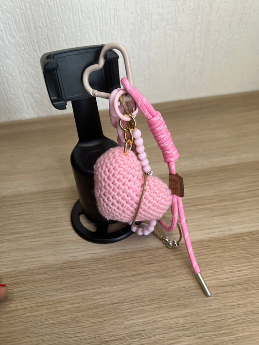 Grigri de sac alias bijoux de sac cœur 💓 rose-The Phénix Styles