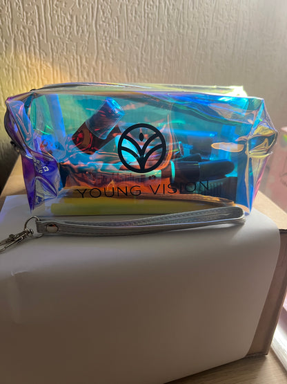 ✨ Trousse Holographique + 20 Produits Make-up