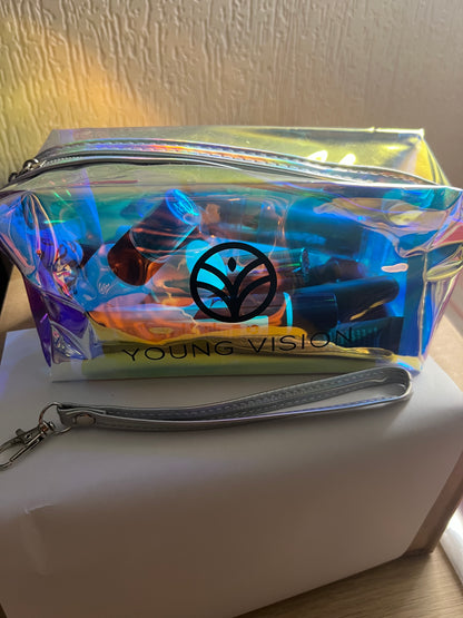 ✨ Trousse Holographique + 20 Produits Make-up