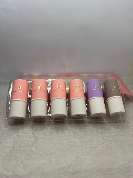 Young Vision 6 Couleurs Blush Stick Stylo Fluorescent Blush Contour Crème Blush Stylo Durable Imperméable-The Phénix Styles