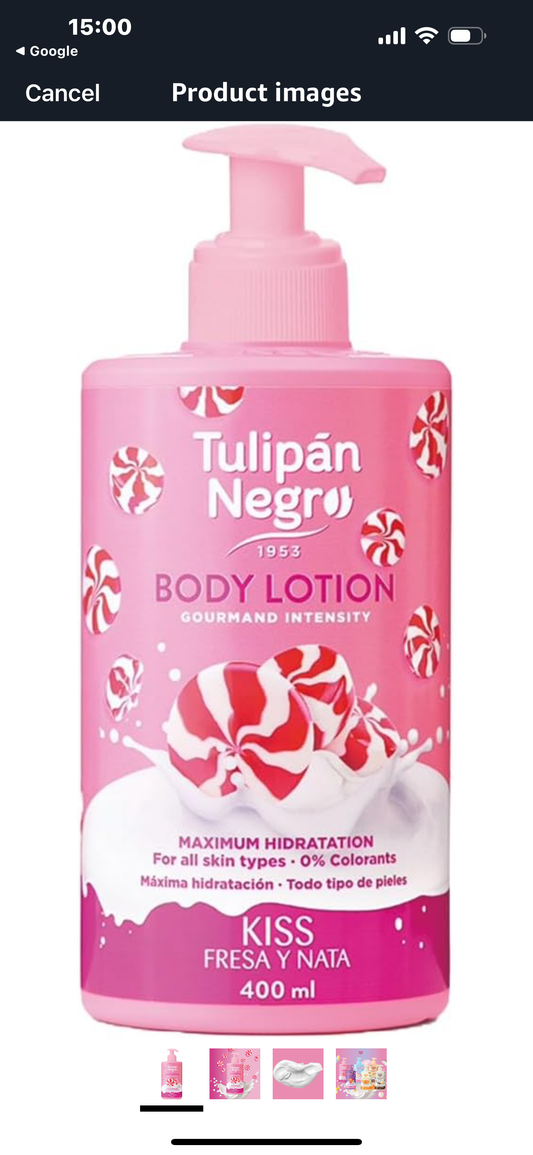 BODY LOTION FRAISE ET CRÈME 400ML-TULIPAN NEGRO-The Phénix Styles