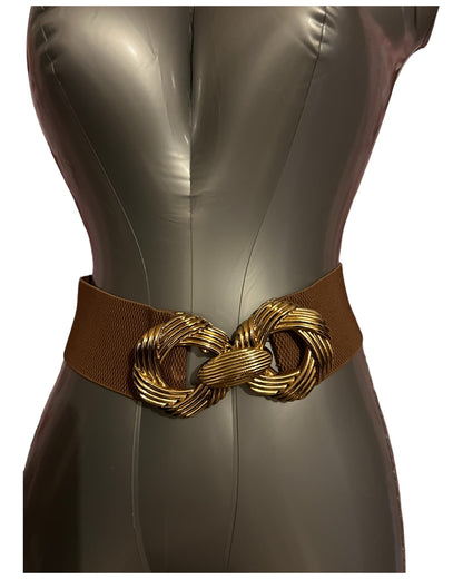 Ceinture élastique avec boucle Dorée