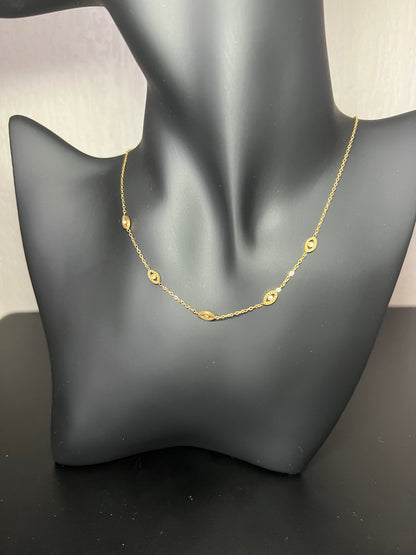 Collier "Yeux strass" Gold-The Phénix Styles