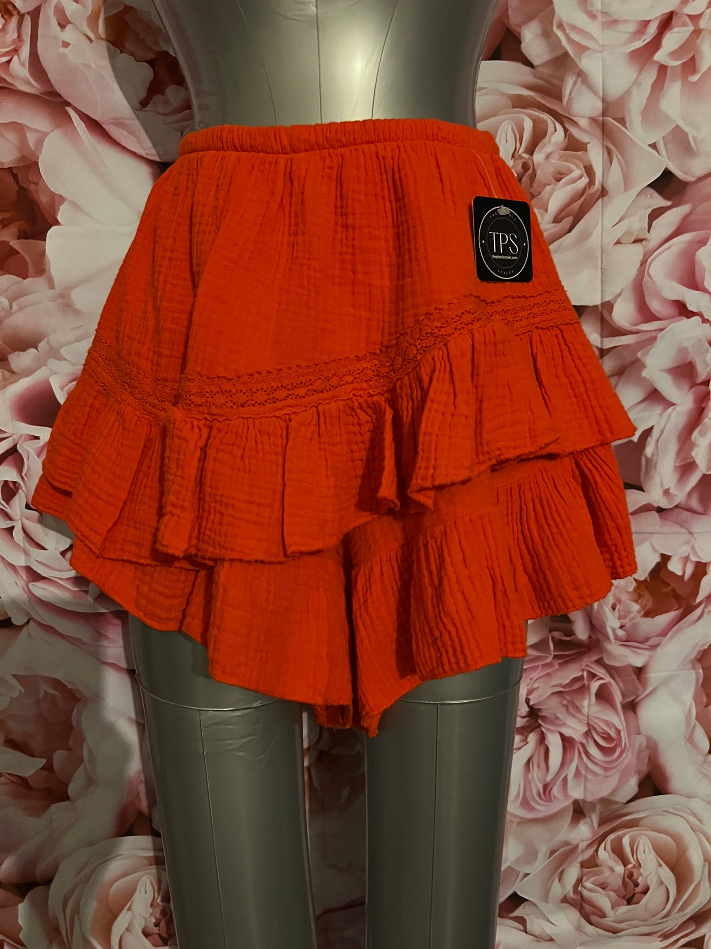 Jupe Short Jenna en gaze de coton-The Phénix Styles