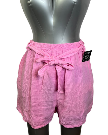 Short LÉNA en gaze de coton avec ceinture-The ¨Phénix Styles